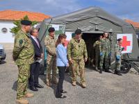 Ministra veio ver a capacidade da Unidade de Apoio Militar de Emergência que está preparada para lidar com catástrofes (c/áudio e fotos)
