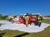 Heliporto foi cenário de exercício da Proteção Civil (c/fotos)