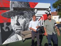 Nos 125 anos do nascimento de António Botto Concavada ganhou um mural de pintura urbana (c/áudio)