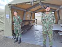 Ministra veio ver a capacidade da Unidade de Apoio Militar de Emergência que está preparada para lidar com catástrofes (c/áudio e fotos)