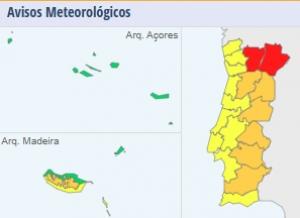 Ler notícia: Aviso vermelho em Vila Real e Bragança estendido até segunda-feira