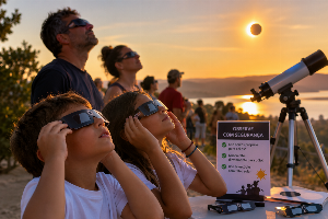 Ler notícia: DGS emite recomendações para observação em segurança do eclipse solar