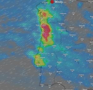 Ler notícia: Chuva forte regressa a Portugal continental terça e quarta-feira