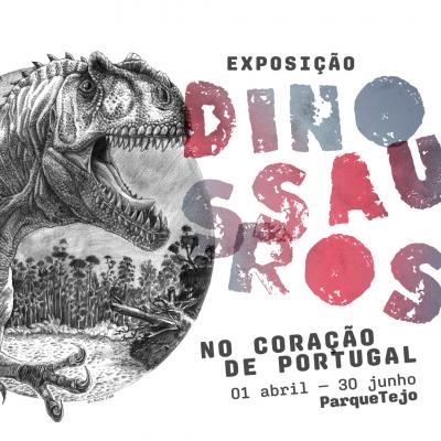 Cartaz Dinossauros da Lourinhã no coração de Portugal