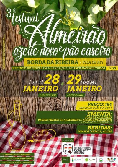 Cartaz 3.º Festival do Almeirão, azeite novo e pão caseiro