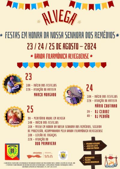 Cartaz Festa em Honra de Nossa Senhora dos Remédios