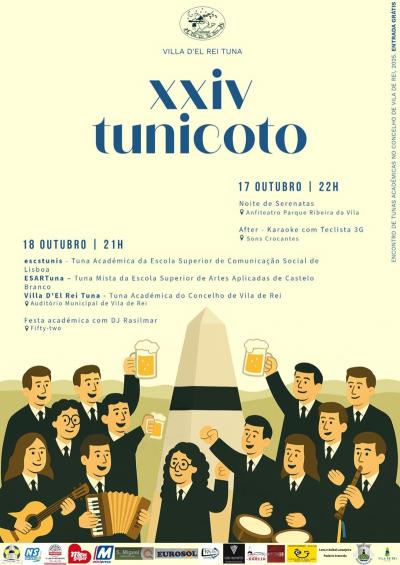 Cartaz Vila d'EL Rei Tuna organiza Encontro de Tunas