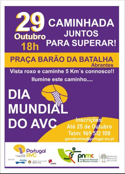 Cartaz Caminhada Dia Mundial do AVC
