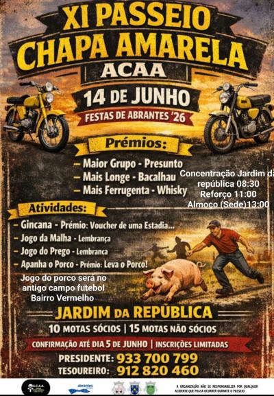 Cartaz Passeio Chapa Amarela