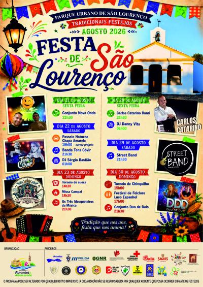 Cartaz Festas de S. Lourenço - UF Abrantes e Alferrarede
