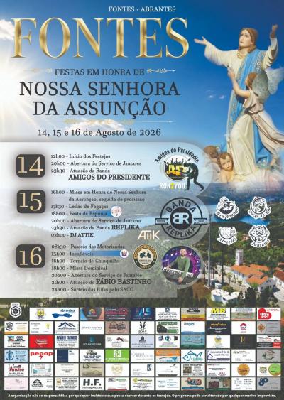 Cartaz Festas em Honra de Nossa Senhora da Assunção - Fontes