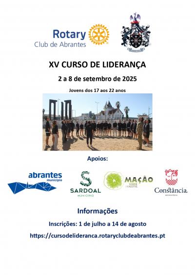 Cartaz XV Curso de Liderança - inscrições