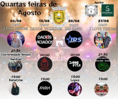 Cartaz Quartas-Feiras de Agosto - Música