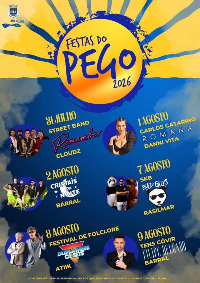 Cartaz FESTAS DO PEGO 2026