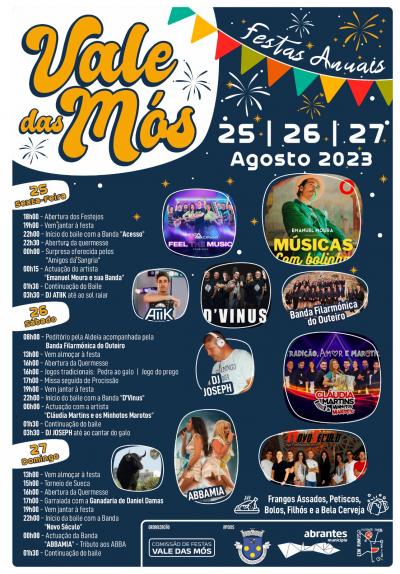 Cartaz Festas anuais de Vale das Mós