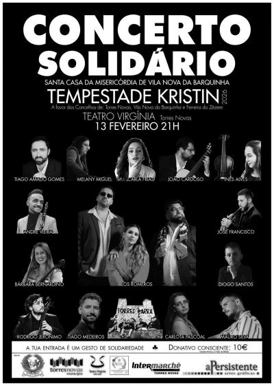 Cartaz Concerto Solidário pelas vítimas da Tempestade Kristin