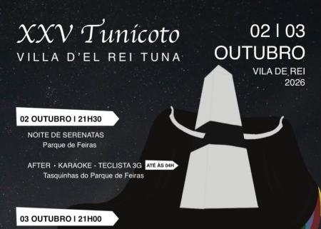 Villa d’el Rei Tuna organiza edição de 2026 do «Tunicoto – Encontro de Tunas de Vila de Rei»