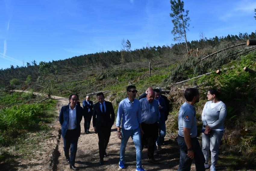 Secretário de Estado das florestas visitou área afetada e levou um trator florestal para o concelho