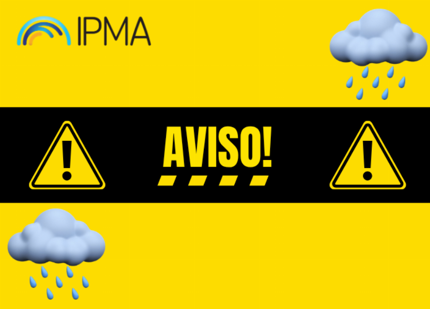 IPMA eleva para 12 os distritos sob aviso amarelo devido à chuva