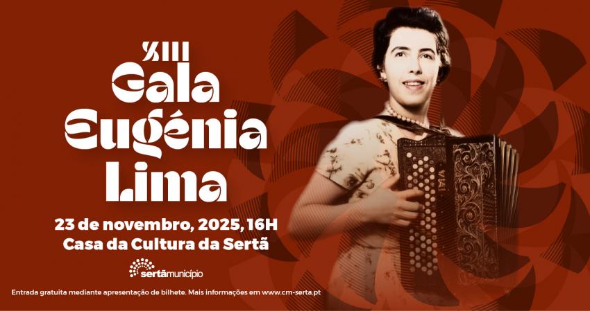 XIII Gala Eugénia Lima traz acordeão e dança a 23 de novembro