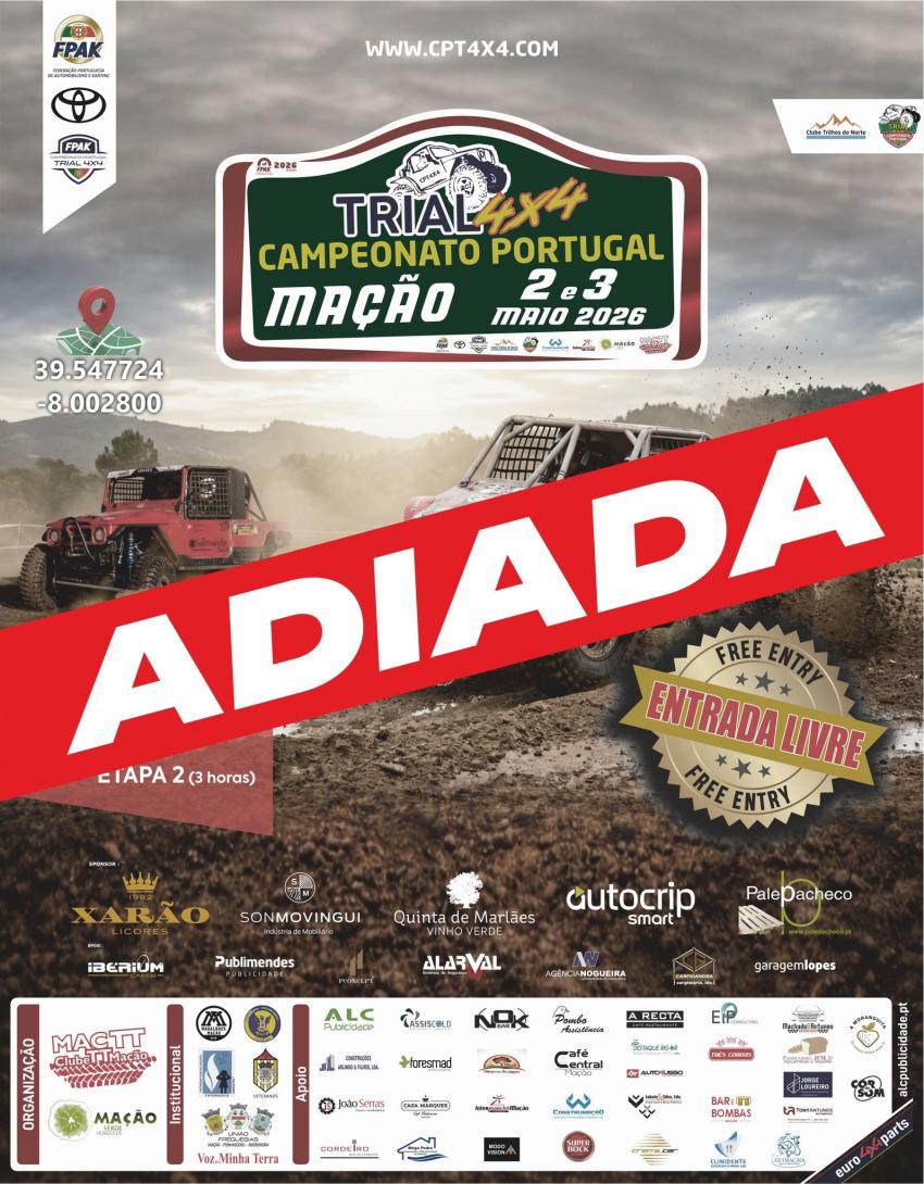 Trial 4x4/Mação 2026 foi adiado
