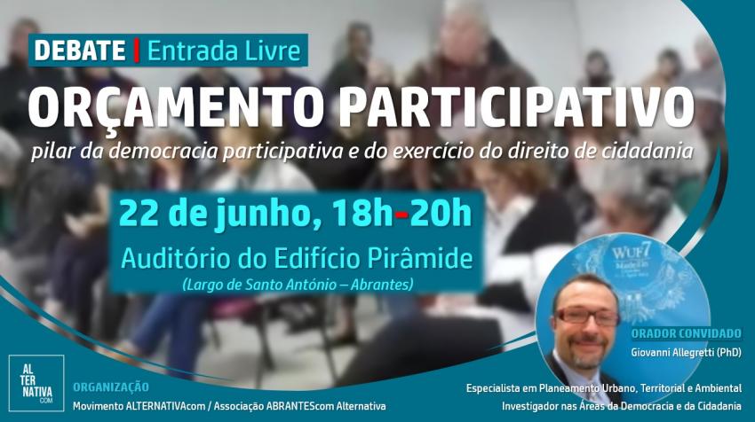 ALTERNATIVAcom organiza sessão pública sobre Orçamento Participativo Municipal