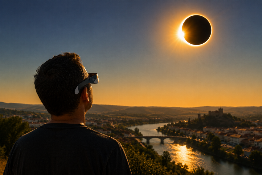 Portugal testemunha hoje pela primeira vez desde 1912 um eclipse total do Sol