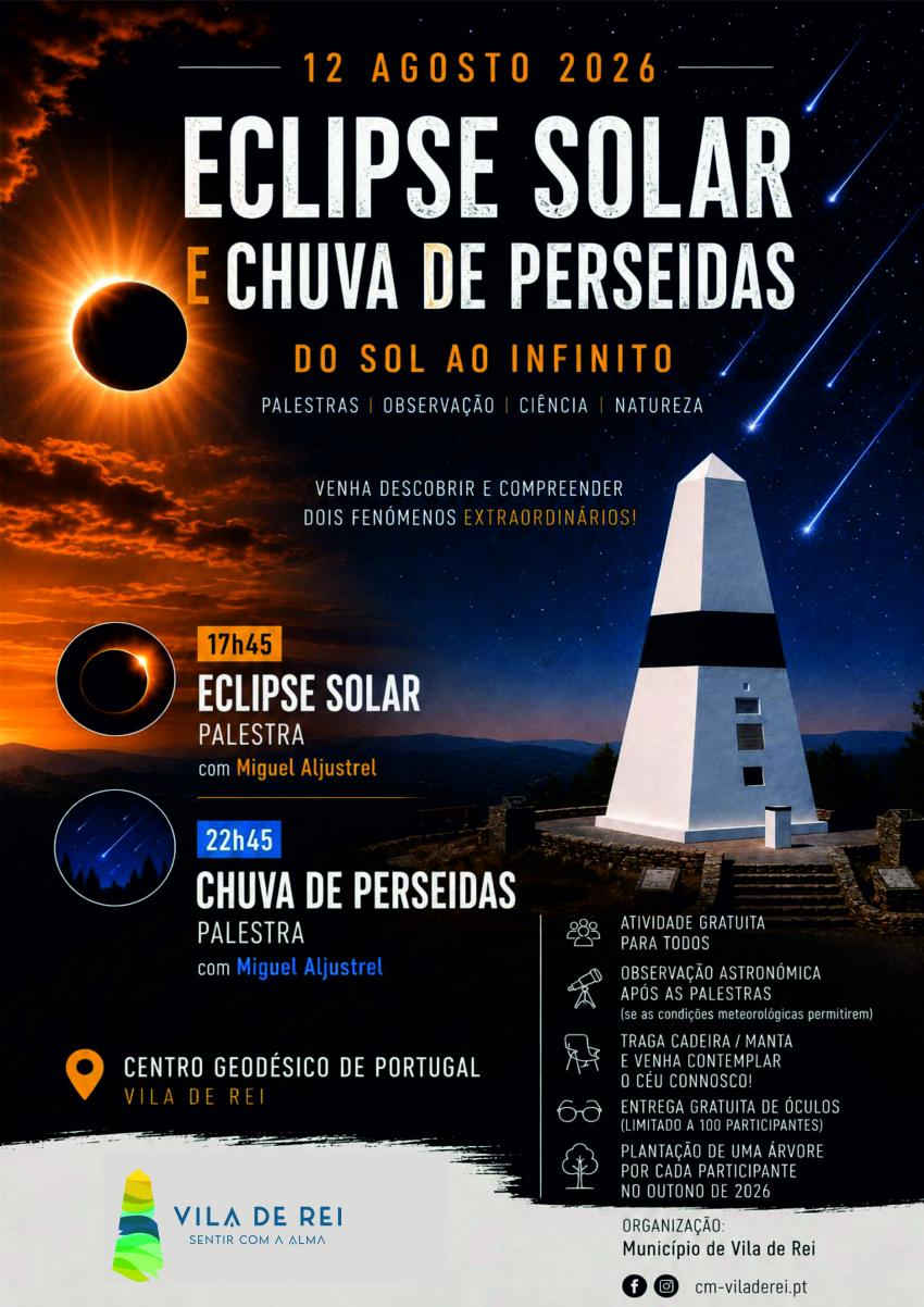 Centro Geodésico de Portugal recebe iniciativa sobre eclipse solar e Chuva de Perseidas