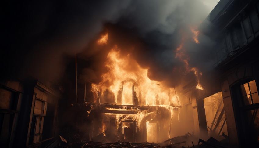 Incêndio em habitação leva idosa ao hospital por inalação de fumo