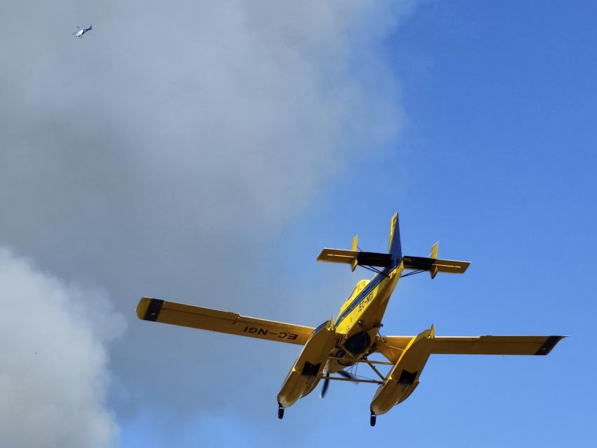 Incêndio que mobilizou 561 operacionais e 16 meios aéreos está em conclusão