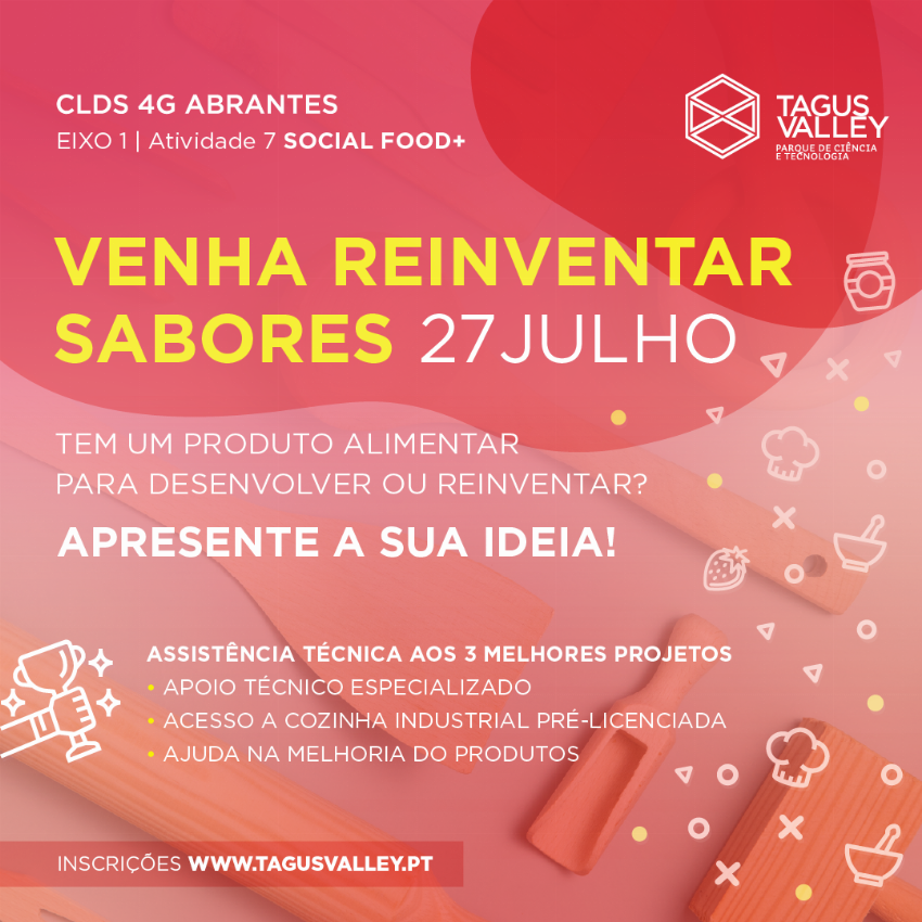 Desafio “Venha Reinventar Sabores” terá lugar no TagusValley