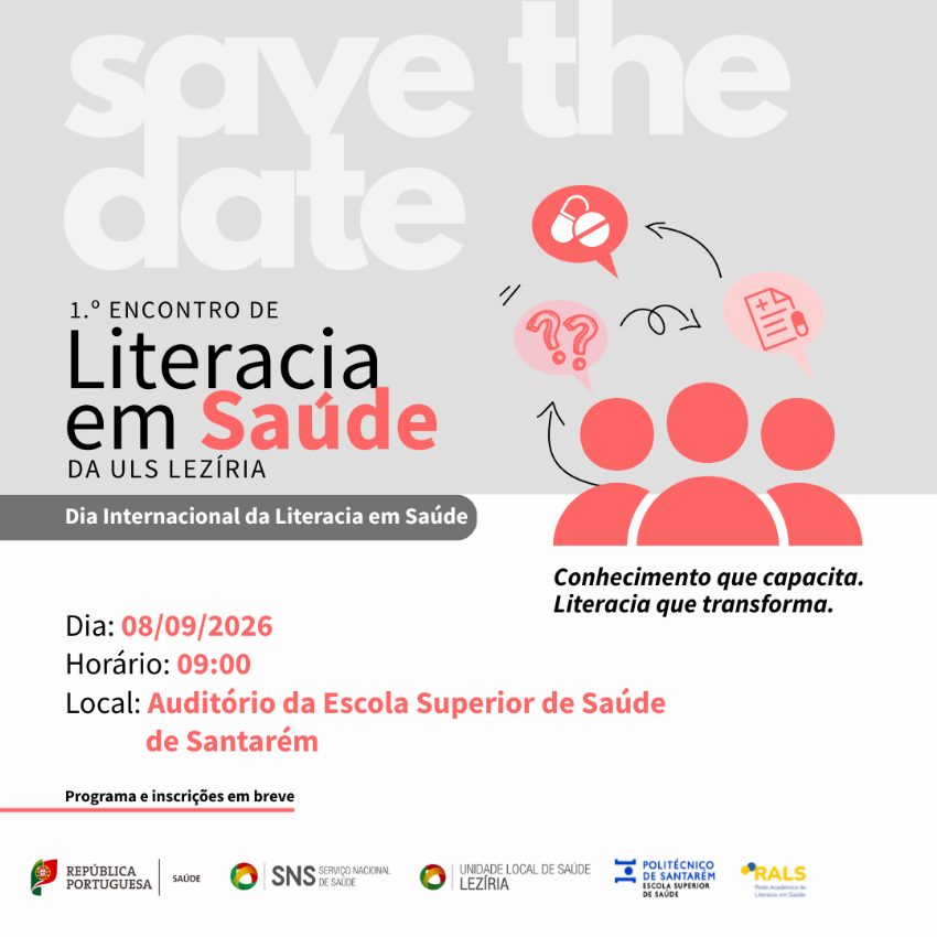 Já tem data o 1.º Encontro de Literacia em Saúde
