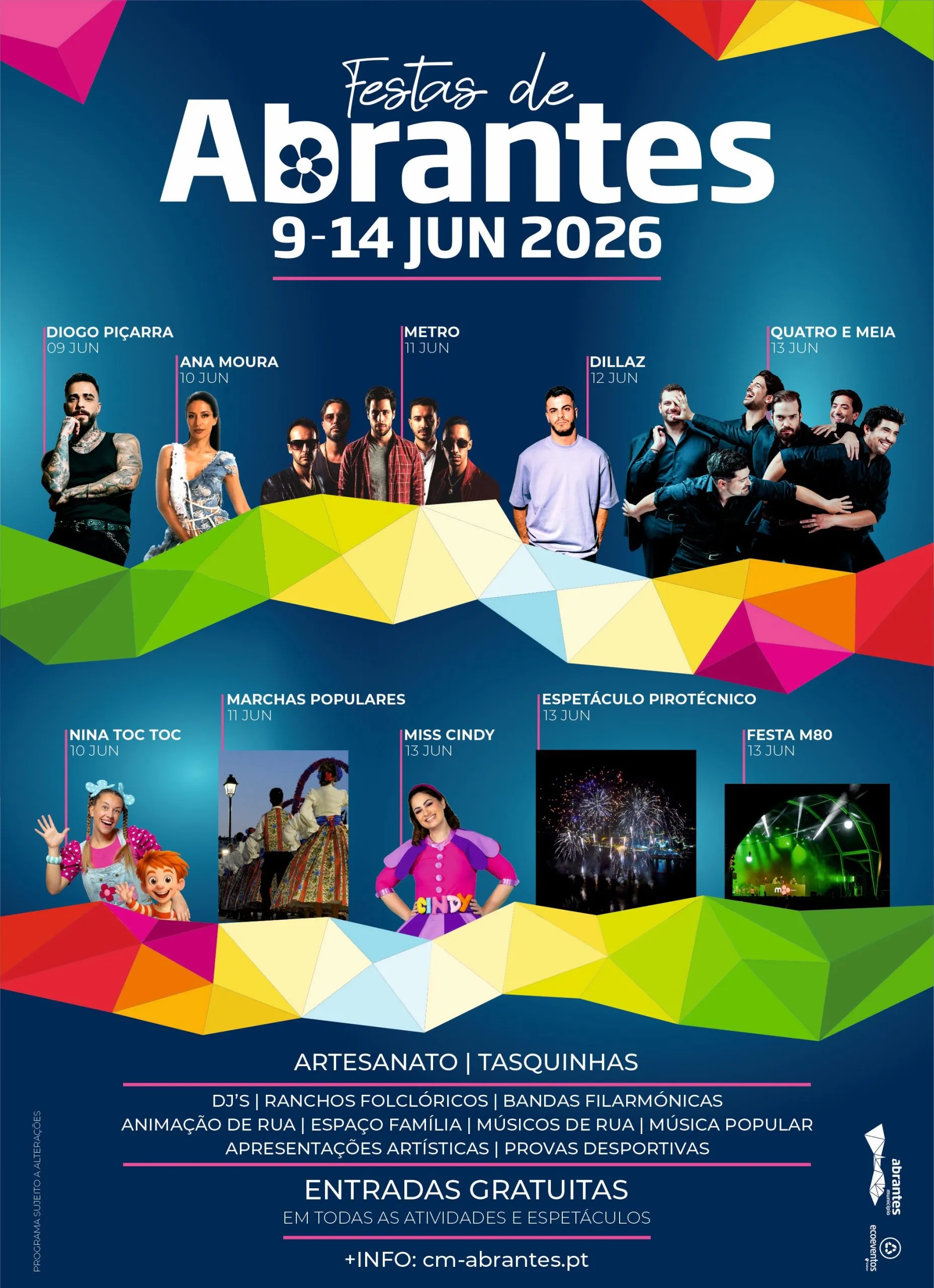 Cartaz Festas da Cidade 2026